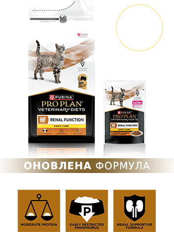 Упаковки PPVD NF Renal Function Early Care із сухим і вологим кормом для стадій IRIS 1 і 2